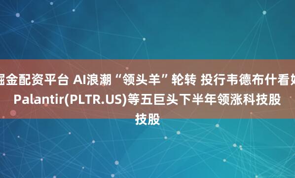 掘金配资平台 AI浪潮“领头羊”轮转 投行韦德布什看好Palantir(PLTR.US)等五巨头下半年领涨科技股